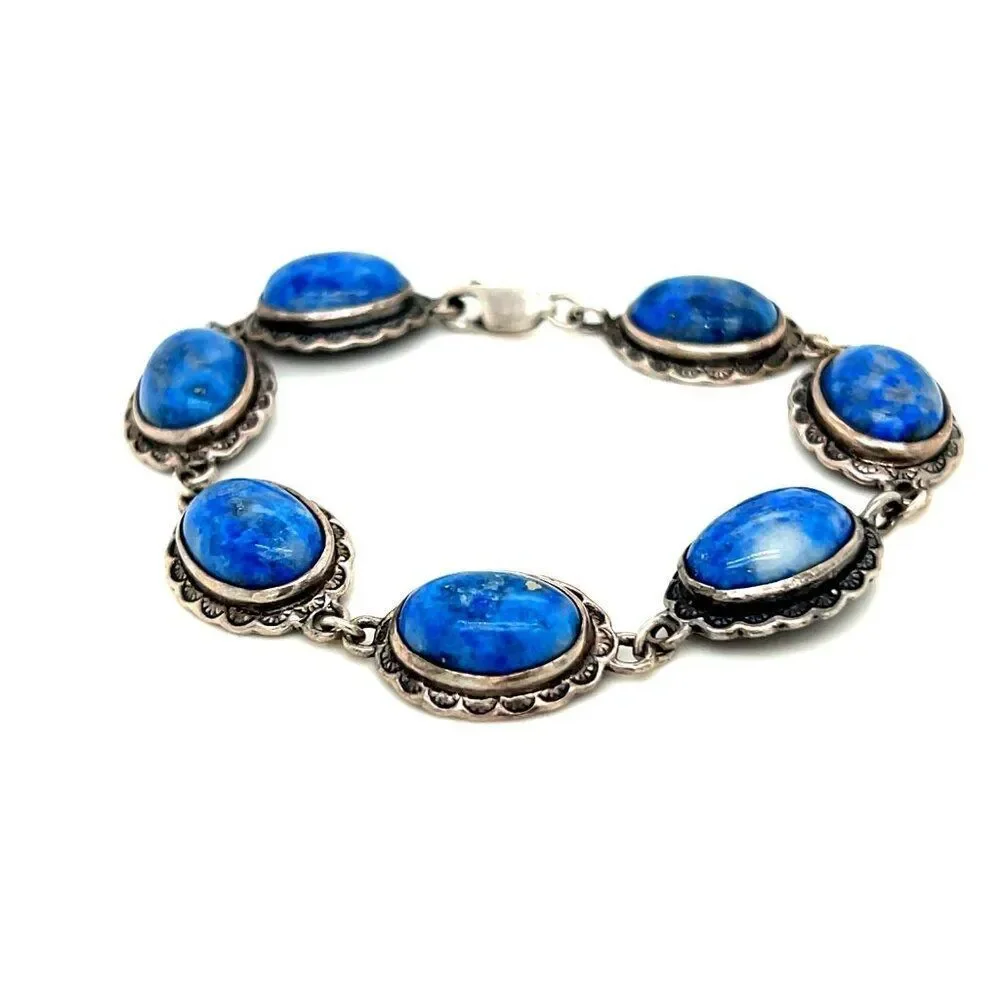 Sterling Silver‎ 925 Blue Stones Bracelet